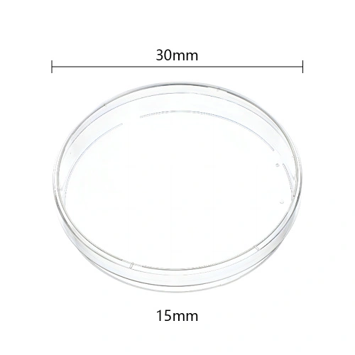 Sterilized Cell Culture Petri Dish Plastic - 30x15mm - 60x15mm - 90x15mm - 10 Pack