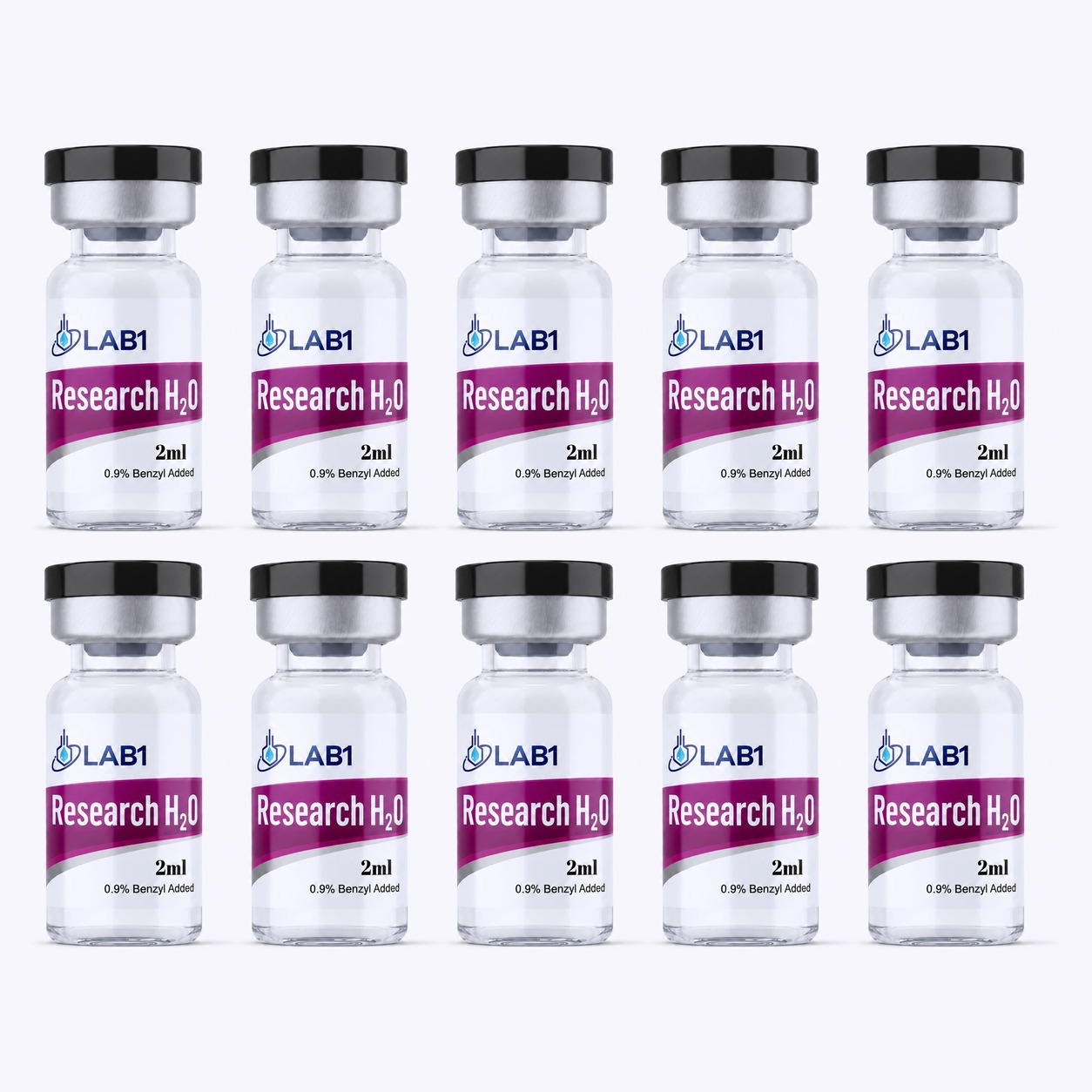 LAB1 Research H2O | 2 ml / 10 Pack Glass Vials